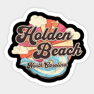 Holden Beach, NC Summertime Vacationing Beachgoing Waves Sticker